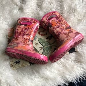 Hunter For Target Girls Hot Pink‎ Abstract Rubber Rain Boots
